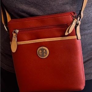 GIANNI BERNINI Saffiano North South Crossbody Bag